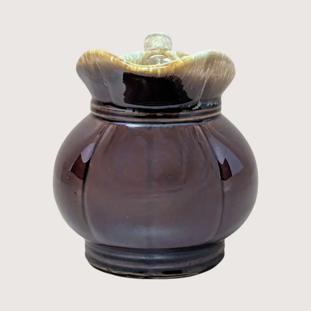 1970s McCoy Brown Drip Glaze Ceramic Pitcher